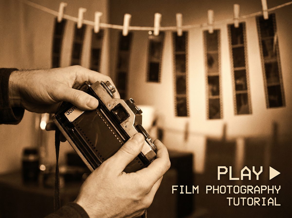 糖心Vlog胶片装填视频教程 - 复古摄影技法演示